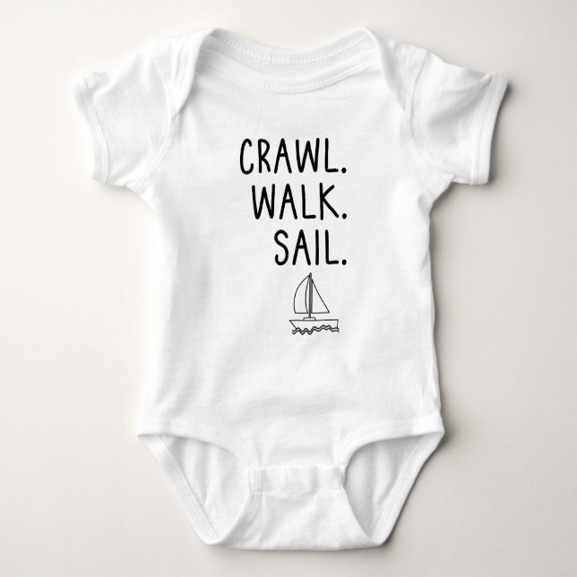 Little Sailor Crawl Walk Sail Baby Strampler (Vorderseite)