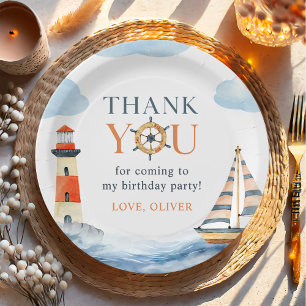 Little Sailor Nautical Blue Pastel 1. Geburtstag Pappteller