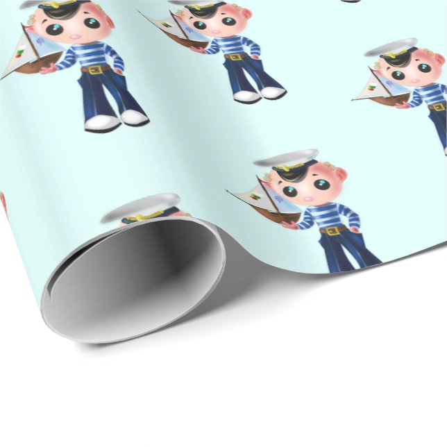 Little Sailor Wrapping Paper Geschenkpapier (Rolleneckpunkt)