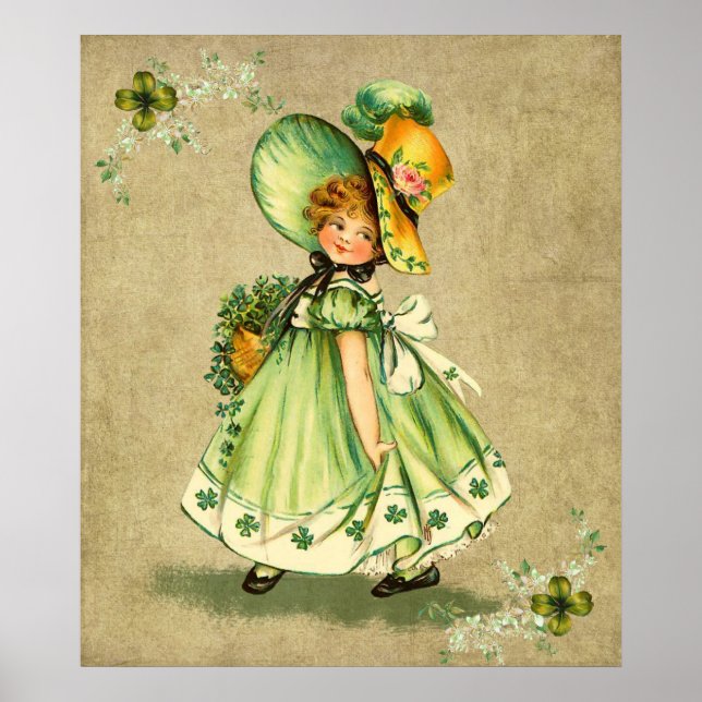 Little Saint Patty's Day Girl - Print Poster (Vorne)