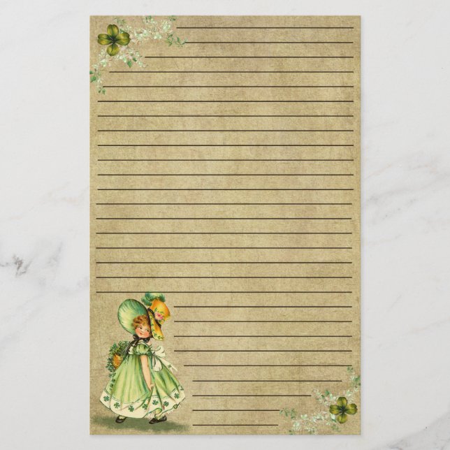 Little Saint Patty's Day Girl - Stationery Briefpapier (Vorderseite)