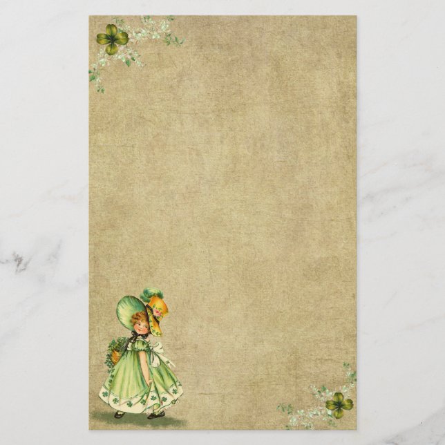 Little Saint Patty's Day Girl - Stationery - No Li Briefpapier (Vorderseite)