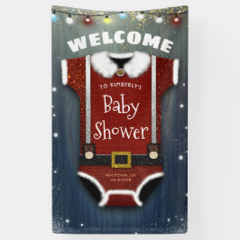 Little Santa Baby Bodysuit Winterdusche Willkommen Banner