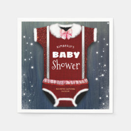 Little Santa Bodysuit Winter Baby Dusche Serviette