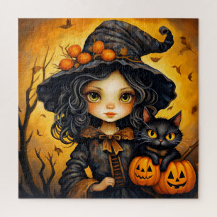 Little Sassy Witch Illustration Puzzle