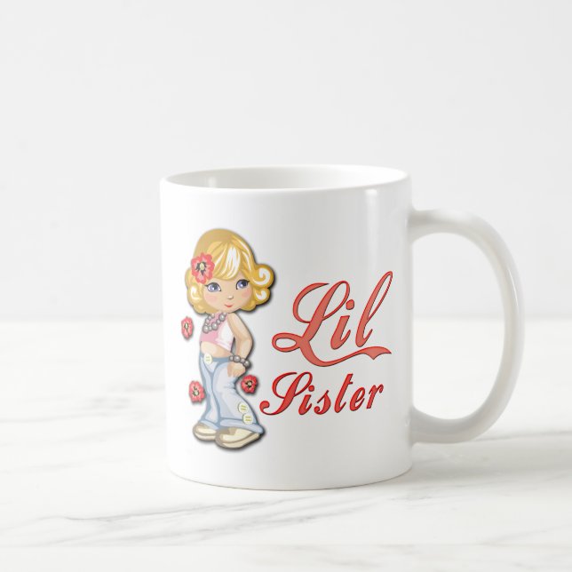 LIttle Schwester und Blume Kaffeetasse (Rechts)