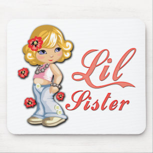LIttle Schwester und Blume Mousepad