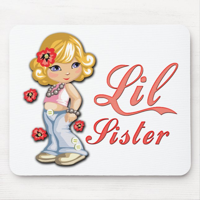 LIttle Schwester und Blume Mousepad (Vorne)