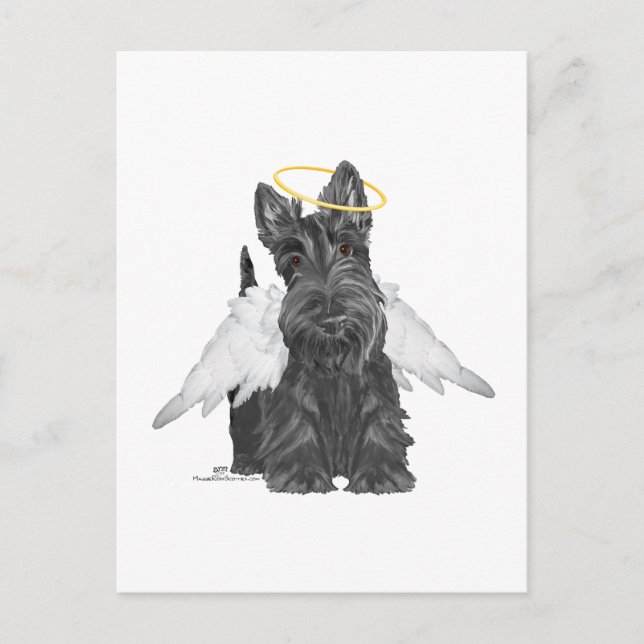 Little Scottie Angel Postkarte (Vorderseite)
