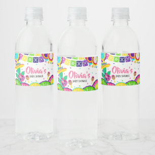 Little Senorita Fiesta Baby Dusche Wasserflaschenetikett