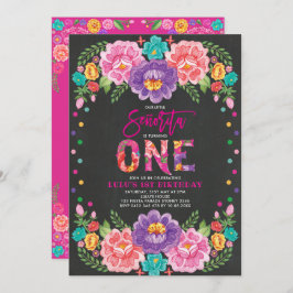 Little Senorita Fiesta Flower Girl 1. Geburtstag Einladung