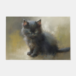 Little Shadow Black Kitten Fußmatte