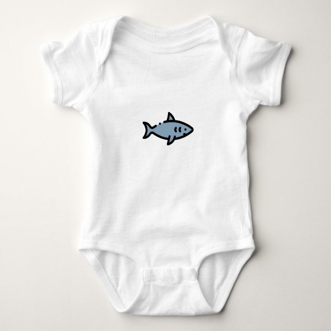 Little Shark Baby Strampler (Vorderseite)