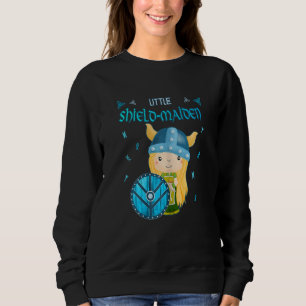 Little Shield-Maiden Lagertha's Shield Girl Norse Sweatshirt