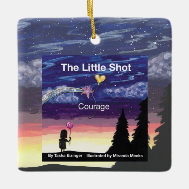 Little Shot Courage Book Cover Ceramic Ornament (Vorderseite)