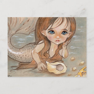 Little Sirenita Mermaid Muschel Postcard Postkarte