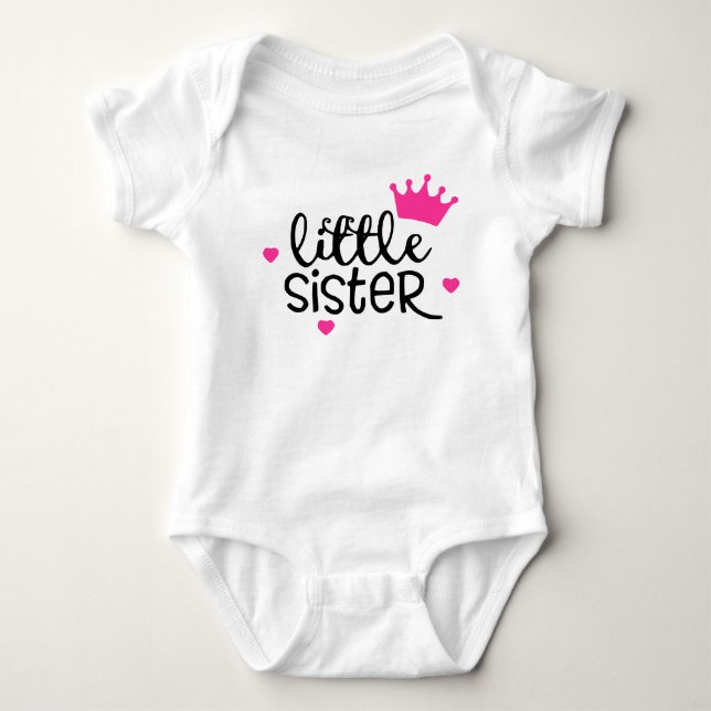 Little Sister Baby Bodysuit Strampler (Vorderseite)