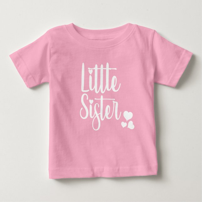 Little Sister Baby Shirt - Begrüßung eines neuen G (Vorderseite)