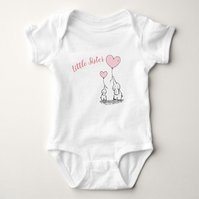 Little Sister Baby Vest Baby Strampler (Vorderseite)