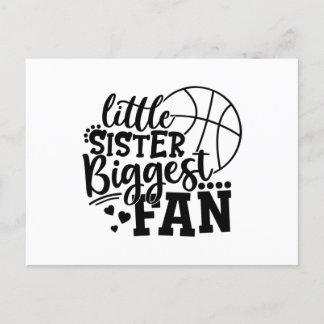 Little Sister Biggest Fan Basketball Postkarte