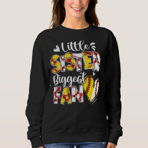 Little Sister Biggest Fan Niedlich Teeball Sister Sweatshirt