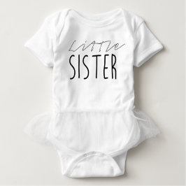 Little Sister | Black Bold Typografy Baby T-shirt