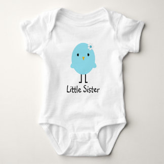 Little Sister Blue Bird Spring T-Shirt Baby Strampler