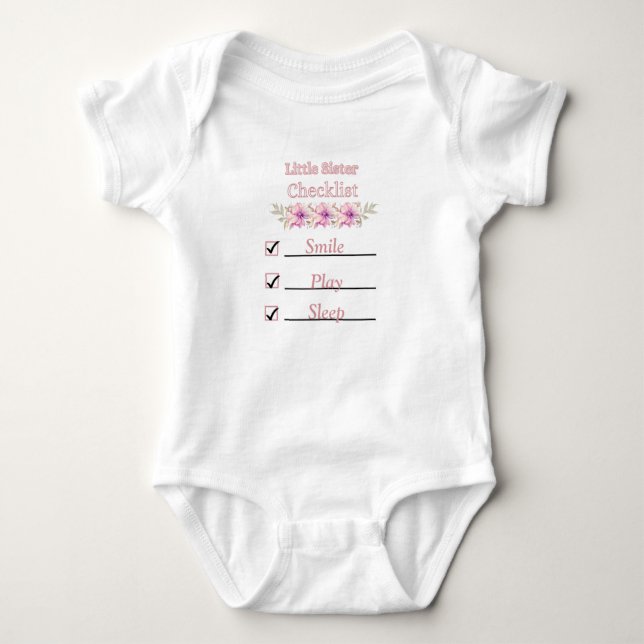 Little Sister Checklist T - Shirt (Vorderseite)