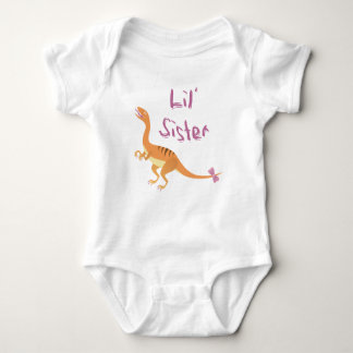Little Sister Dino Baby Strampler