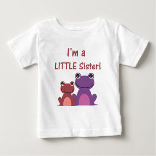 Little Sister Frog Sibling T (Lila/rosa) Baby T-shirt