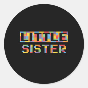 Little Sister Gebäude Blocksteine Master gebaut Runder Aufkleber