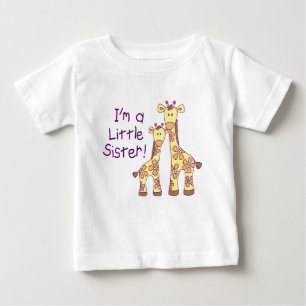 Little Sister Giraffe Baby T-shirt