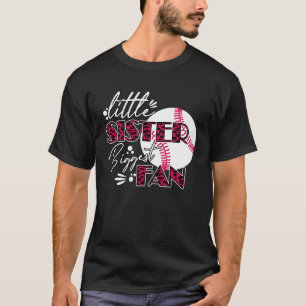 Little Sister Größte Fan Baseball Support Girls K T-Shirt