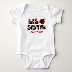 Little Sister Ladybug Personalisierter T - Shirt