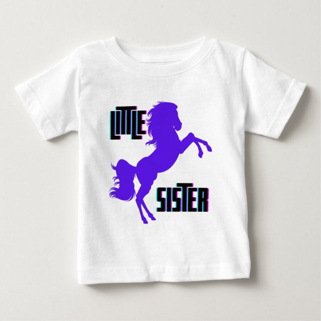 Little Sister Lila Pony Baby T-shirt (Vorderseite)