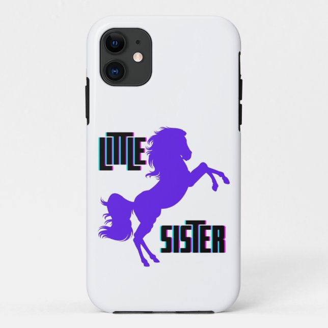 Little Sister Lila Pony Case-Mate iPhone Hülle (Rückseite)