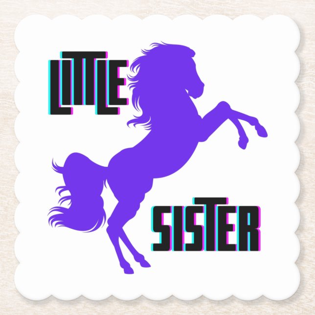 Little Sister Lila Pony Untersetzer (Vorderseite)