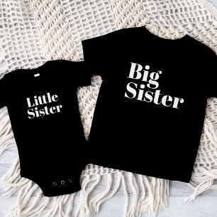 Little Sister Matching Sibling Family Baby Strampler