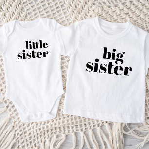 Little Sister   Matching Sibling Family Baby Strampler
