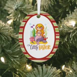 Little Sister 🧜 ♀️ Mermaid Ornament Aus Metall