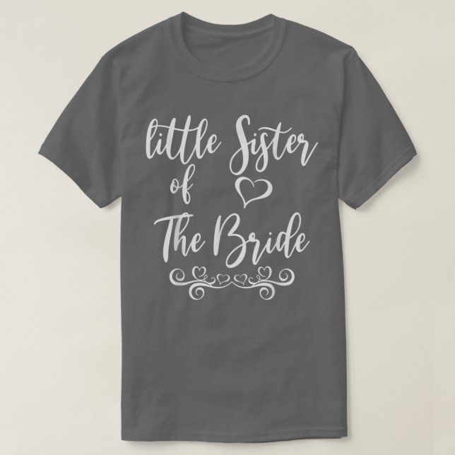 Little Sister of Bride & Groom Wedding Matching  T-Shirt (Design vorne)