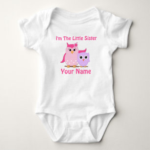 Little Sister Owl Personalisiert T Shirt