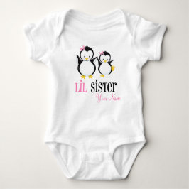 Little Sister Penguin Personalisiert Pink Shirt