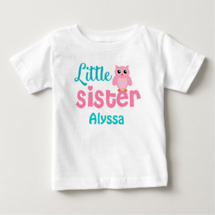 Little Sister Pink Aquamarines Personalisiertes Sh Baby T-shirt