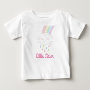 Little Sister Rainbow Baby T-shirt