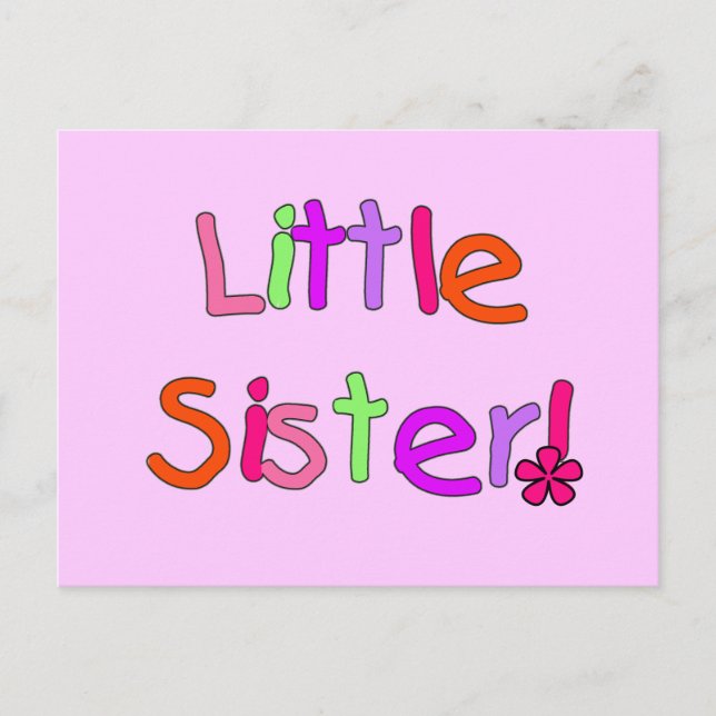 Little Sister T - Shirt und Geschenke Postkarte (Vorderseite)