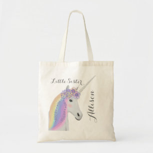 Little Sister Unicorn Rainbow Blume Fantasy Tragetasche
