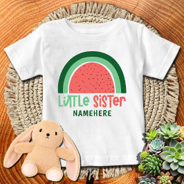 Little Sister Wassermelon Regenbogen Baby T-shirt