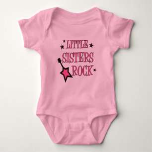 Little Sisters Rock Baby Strampler