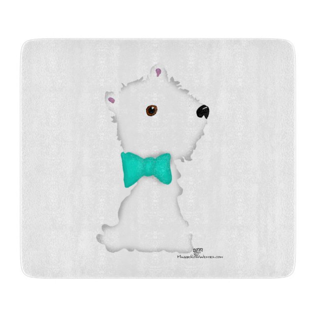 Little Sitting Westie Schneidebrett (Vorderseite)